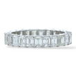 Contemporary 2.74 CT Emerald Cut Natural Earth Mined Diamond Eternity Band Classic Eternity Band 14K White Gold