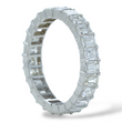 Contemporary 2.74 CT Emerald Cut Natural Earth Mined Diamond Eternity Band Classic Eternity Band 14K White Gold
