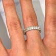 Contemporary 2.74 CT Emerald Cut Natural Earth Mined Diamond Eternity Band Classic Eternity Band 14K White Gold