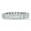 Contemporary 2.74 CT Emerald Cut Natural Earth Mined Diamond Eternity Band Classic Eternity Band 14K White Gold