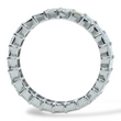 Contemporary 2.74 CT Emerald Cut Natural Earth Mined Diamond Eternity Band Classic Eternity Band 14K White Gold