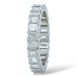 Contemporary 2.74 CT Emerald Cut Natural Earth Mined Diamond Eternity Band Classic Eternity Band 14K White Gold