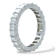 Contemporary 2.74 CT Emerald Cut Natural Earth Mined Diamond Eternity Band Classic Eternity Band 14K White Gold