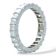 Contemporary 2.74 CT Emerald Cut Natural Earth Mined Diamond Eternity Band Classic Eternity Band 14K White Gold