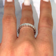 Contemporary 2.74 CT Emerald Cut Natural Earth Mined Diamond Eternity Band Classic Eternity Band 14K White Gold