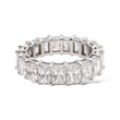 Diamond Radiant Cut Eternity Band 8.20 CT Classic Wedding Ring 18K White Gold Size 6.5