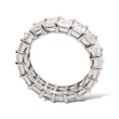 Diamond Radiant Cut Eternity Band 8.20 CT Classic Wedding Ring 18K White Gold Size 6.5