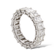 Diamond Radiant Cut Eternity Band 8.20 CT Classic Wedding Ring 18K White Gold Size 6.5