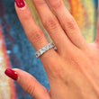 Diamond Radiant Cut Eternity Band 8.20 CT Classic Wedding Ring 18K White Gold Size 6.5
