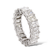 Diamond Radiant Cut Eternity Band 8.20 CT Classic Wedding Ring 18K White Gold Size 6.5