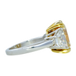 Contemporary Fancy Yellow 8.22 CT GIA Natural Diamond Ring 18K Yellow Gold Platinum Size 6.75