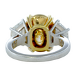 Contemporary Fancy Yellow 8.22 CT GIA Natural Diamond Ring 18K Yellow Gold Platinum Size 6.75