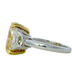 Contemporary Fancy Yellow 8.22 CT GIA Natural Diamond Ring 18K Yellow Gold Platinum Size 6.75