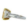 Contemporary Fancy Yellow 8.22 CT GIA Natural Diamond Ring 18K Yellow Gold Platinum Size 6.75