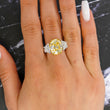 Contemporary Fancy Yellow 8.22 CT GIA Natural Diamond Ring 18K Yellow Gold Platinum Size 6.75