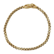 DAVID YURMAN Box Chain Bracelet 3.4 mm 18K Yellow Gold 7.5 Inches