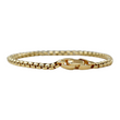DAVID YURMAN Box Chain Bracelet 3.4 mm 18K Yellow Gold 7.5 Inches
