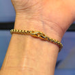 DAVID YURMAN Box Chain Bracelet 3.4 mm 18K Yellow Gold 7.5 Inches