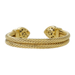 DAVID YURMAN Cable Diamond Heart Cuff Bracelet 18K Yellow Gold 0.60 CTW