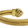 DAVID YURMAN Cable Diamond Heart Cuff Bracelet 18K Yellow Gold 0.60 CTW