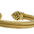 DAVID YURMAN Cable Diamond Heart Cuff Bracelet 18K Yellow Gold 0.60 CTW