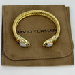 DAVID YURMAN Cable Diamond Heart Cuff Bracelet 18K Yellow Gold 0.60 CTW