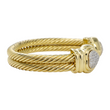 DAVID YURMAN Cable Diamond Heart Cuff Bracelet 18K Yellow Gold 0.60 CTW