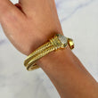 DAVID YURMAN Cable Diamond Heart Cuff Bracelet 18K Yellow Gold 0.60 CTW