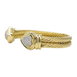 DAVID YURMAN Cable Diamond Heart Cuff Bracelet 18K Yellow Gold 0.60 CTW