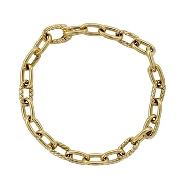 DAVID YURMAN DY Madison® Chain Bracelet 6 mm 18K Yellow Gold 6.75 Inches