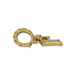 DAVID YURMAN F Initial Pavé Charm Diamond Pendant 18K Yellow Gold