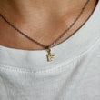 DAVID YURMAN F Initial Pavé Charm Diamond Pendant 18K Yellow Gold