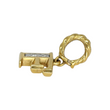 DAVID YURMAN F Initial Pavé Charm Diamond Pendant 18K Yellow Gold
