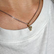 DAVID YURMAN F Initial Pavé Charm Diamond Pendant 18K Yellow Gold