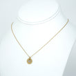 DAVID YURMAN W Initial Charm Pendant Diamond Necklace 18K Yellow Gold