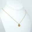 DAVID YURMAN W Initial Charm Pendant Diamond Necklace 18K Yellow Gold