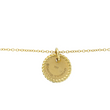 DAVID YURMAN W Initial Charm Pendant Diamond Necklace 18K Yellow Gold