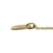 DAVID YURMAN W Initial Charm Pendant Diamond Necklace 18K Yellow Gold