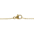 DAVID YURMAN W Initial Charm Pendant Diamond Necklace 18K Yellow Gold