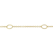 DAVID YURMAN W Initial Charm Pendant Diamond Necklace 18K Yellow Gold