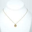 DAVID YURMAN W Initial Charm Pendant Diamond Necklace 18K Yellow Gold