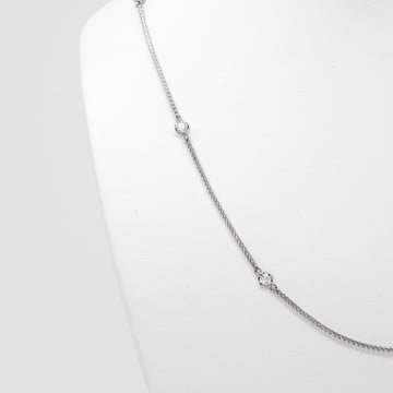 Diamond By The Yard Necklace 0.50 CT 14K White Gold 17.25 Inches