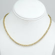 Vintage Natural Diamond Necklace 3 CT VS 17K Yellow Gold 15.85 Inches