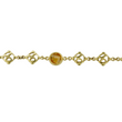David Yurman Logo Station Necklace Natural Orange Citrine, Smoky Quartz, Prasiolite 18K Yellow Gold 31.75 Inch