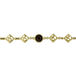 David Yurman Logo Station Necklace Natural Orange Citrine, Smoky Quartz, Prasiolite 18K Yellow Gold 31.75 Inch