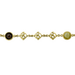 David Yurman Logo Station Necklace Natural Orange Citrine, Smoky Quartz, Prasiolite 18K Yellow Gold 31.75 Inch