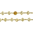 David Yurman Logo Station Necklace Natural Orange Citrine, Smoky Quartz, Prasiolite 18K Yellow Gold 31.75 Inch