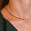 David Yurman Petite Pavé Diamond Metro Chain Necklace 18K Yellow Gold