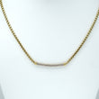 David Yurman Petite Pavé Diamond Metro Chain Necklace 18K Yellow Gold