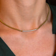 David Yurman Petite Pavé Diamond Metro Chain Necklace 18K Yellow Gold